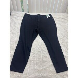 Terra & Sky Women’s 24W Petite Black High Rise Skinny Jeans Pants NWT